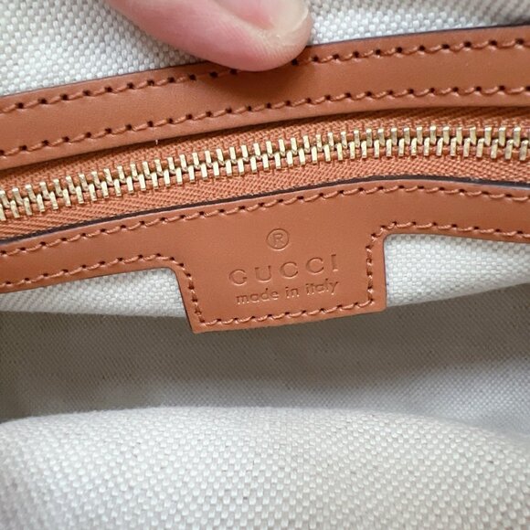 GUCCI GG Interlocking 2 Way Small Shoulder Tote Bag 727728 Canvas Beige/Blue/Red - Picture 8 of 9